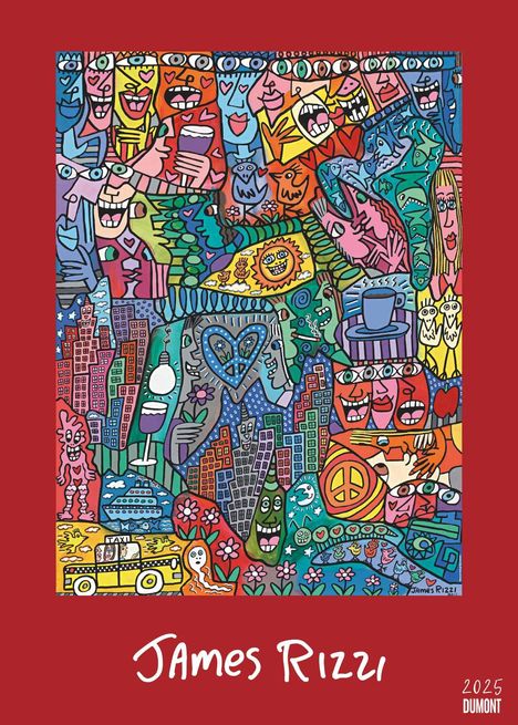 James Rizzi 2025 - Kunst-Kalender - Poster-Kalender - 50x70, Kalender