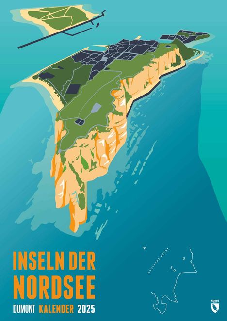 Marmota: Inseln der Nordsee 2025 - Wandkalender - Inselkarten - Hochformat A3 29,7 x 42 cm, Kalender