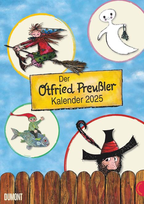 Der Otfried-Preußler-Kalender 2025 - Wandkalender für Kinder - Mit Räuber Hotzenplotz, Kleiner Hexe und Co. - 29,7 x 42 cm - Spiralbindung, Kalender