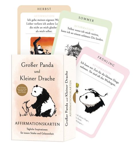 James Norbury: Großer Panda und Kleiner Drache Affirmationskarten, Diverse