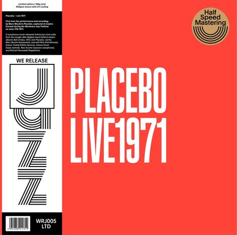 Placebo (Belgien): Live 1971 (180g) (Limited-Edition) (HalfSpeed Mastering), LP