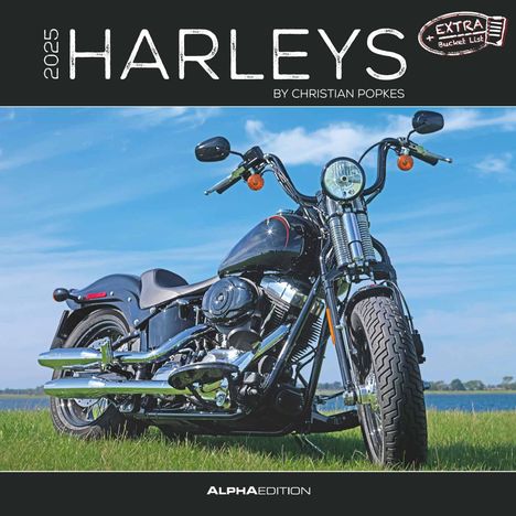 Harleys 2025 - Broschürenkalender 30x30 cm (30x60 geöffnet) - Kalender mit Platz für Notizen - Motorräder - Bildkalender - Wandplaner - Harley-Davidson, Kalender