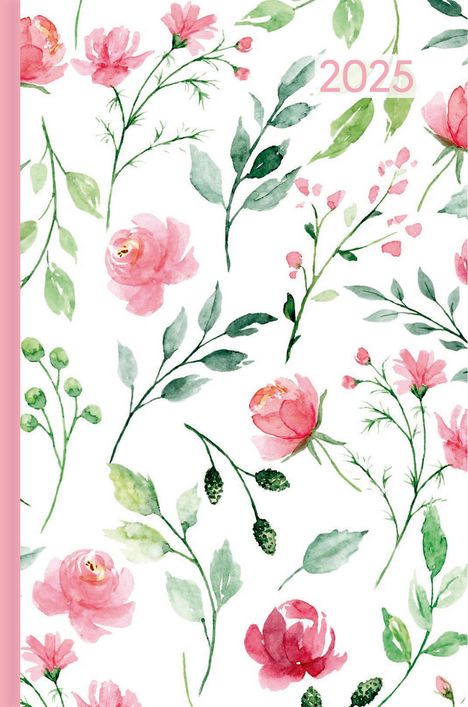 Ladytimer Mini Roses 2025 - Taschen-Kalender 8x11,5 cm - Rosen - Weekly - 144 Seiten - Notiz-Buch - Alpha Edition, Buch