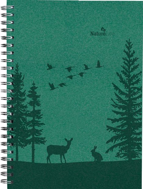 Wochenplaner Nature Line Forest 2025 - Taschen-Kalender A5 - 1 Woche 2 Seiten - Ringbindung - 128 Seiten - Umwelt-Kalender - mit Hardcover - Alpha Edition, Kalender