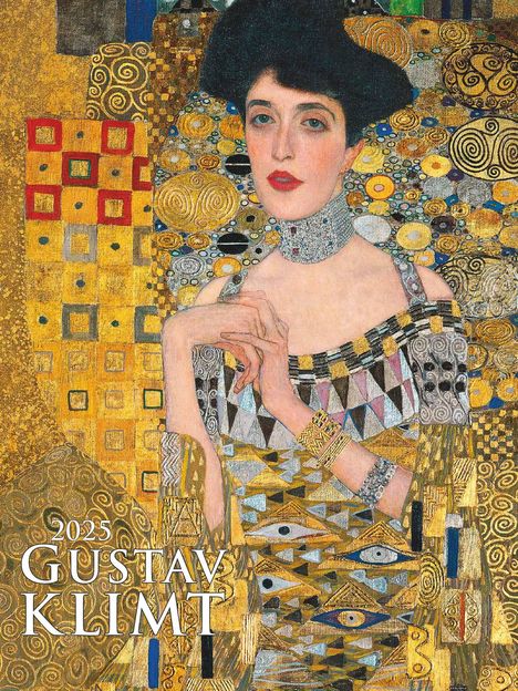 Gustav Klimt 2025 - Bild-Kalender 42x56 cm - Kunst-Kalender - Metallicfolienveredelung - Wand-Kalender - Malerei - Alpha Edition, Kalender