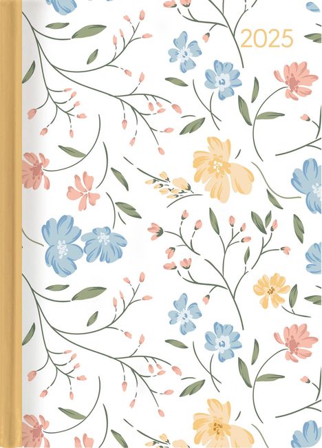 Lady Journal Flower Love 2025 - Blume - Taschenkalender A6 (10,7x15,2 cm) - Weekly - 192 Seiten - Notiz-Buch - Termin-Planer - Alpha Edition, Kalender