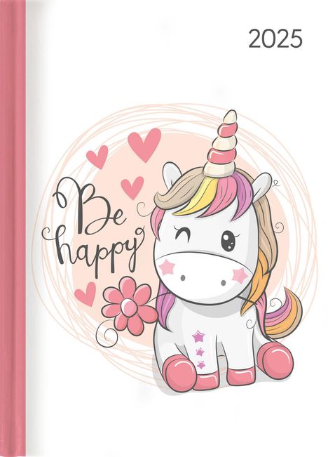 Lady Journal Unicorn 2025 - Einhorn - Taschenkalender A6 - Weekly - 192 Seiten - Notiz-Buch - Termin-Planer - Alpha Edition, Kalender