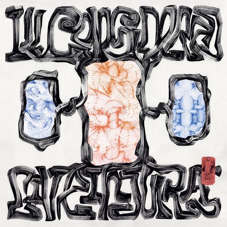 „Ill Considered Liminal Space“ in stilisierter, geschwungener Schrift. Verschnörkelt gestaltete Illustration.