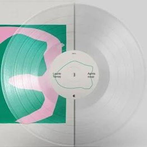 Text: "Lucine Fytème", "Aphex roku". Eine transparente Vinyl-Schallplatte liegt auf einem Cover mit rosa Silhouette auf grünem Hintergrund.
