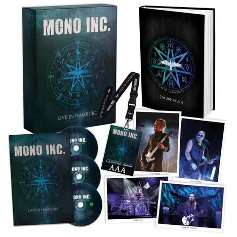 Mono Inc.: Live In Hamburg (Fanbox), 2 CDs, 1 DVD, 1 Merchandise und 1 Buch