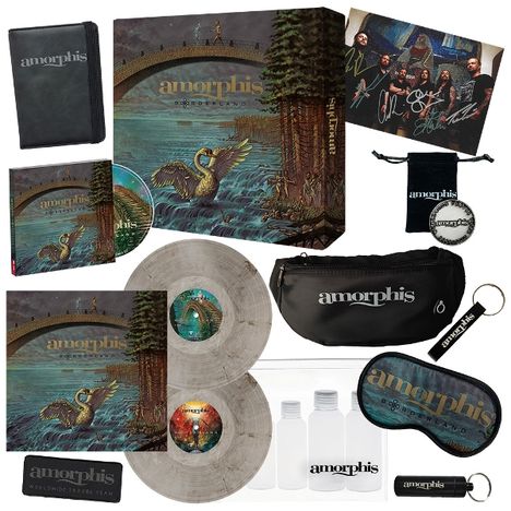 Amorphis: Borderland (Crystal Clear Transp + Silver Marbled Vinyl), 2 LPs und 1 CD