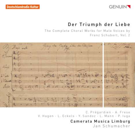 Franz Schubert (1797-1828): Sämtliche Chorwerke für Männerchor Vol.2 "Der Triumph der Liebe", CD