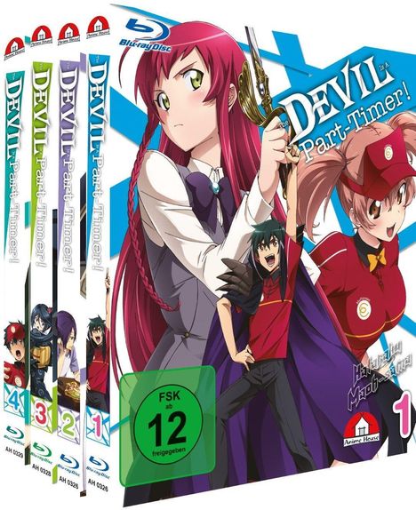 The Devil is a Part-Timer Vol. 1-4 (Gesamtausgabe) (Blu-ray), 4 Blu-ray Discs