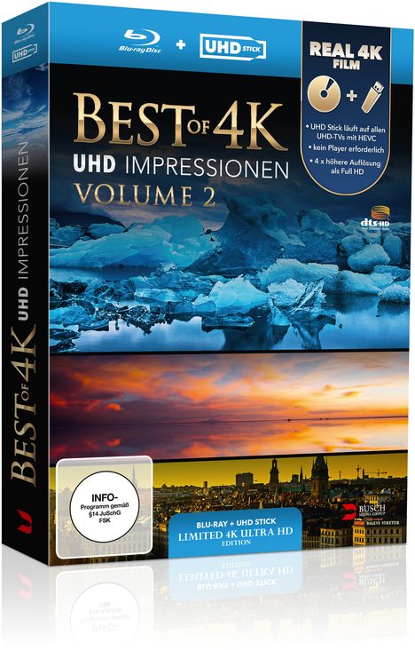 Best of 4K Vol. 2 (Blu-ray Mastered in 4K &amp; UHD-Stick), Blu-ray Disc