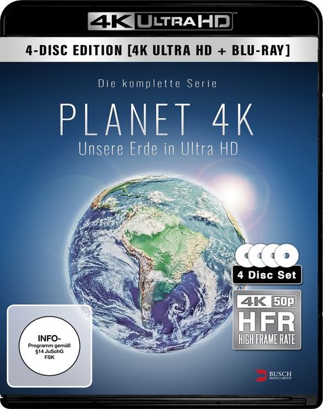Planet 4K - Unsere Erde in Ultra HD (Ultra HD Blu-ray &amp; Blu-ray), 2 Ultra HD Blu-rays und 2 Blu-ray Discs