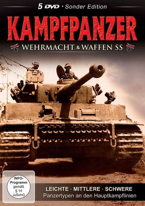 Kampfpanzer - Wehrmacht &amp; Waffen SS, 5 DVDs