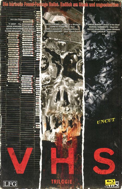 V/H/S Trilogie (VHS-Edition) (Blu-ray), 3 Blu-ray Discs