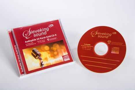Audiophile 24-Karat-Gold CD Rohling - Karton (25er), 25 CDs