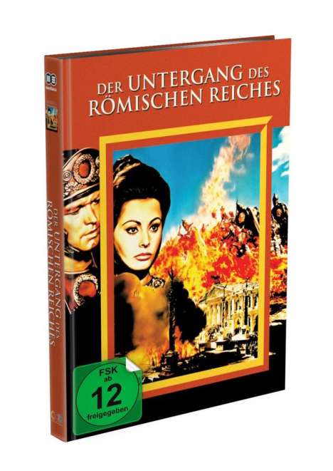 Der Untergang des römischen Reiches (DVD &amp; Blu-ray im Mediabook), 1 Blu-ray Disc und 1 DVD
