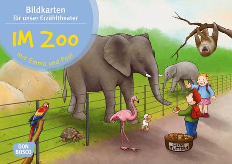 Monika Lehner: Im Zoo mit Emma und Paul. Kamishibai Bildkartenset., Diverse