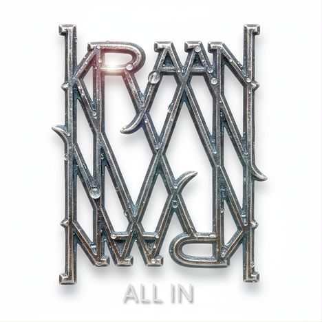Text: "KRAAN" (groß), "ALL IN" (unten). Metallenes, verziertes Design.