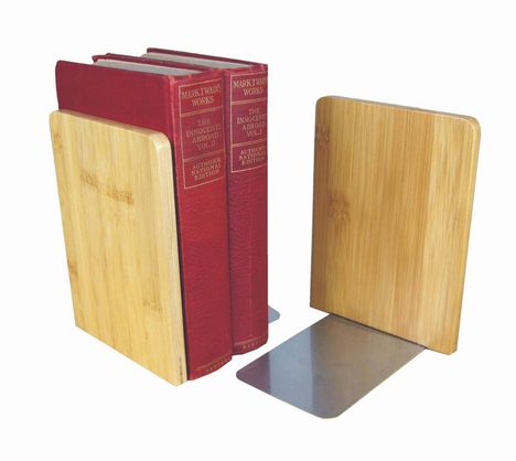 MyLibrary Buchstützen Bookends aus Holz - 2-teiliges Set, Diverse