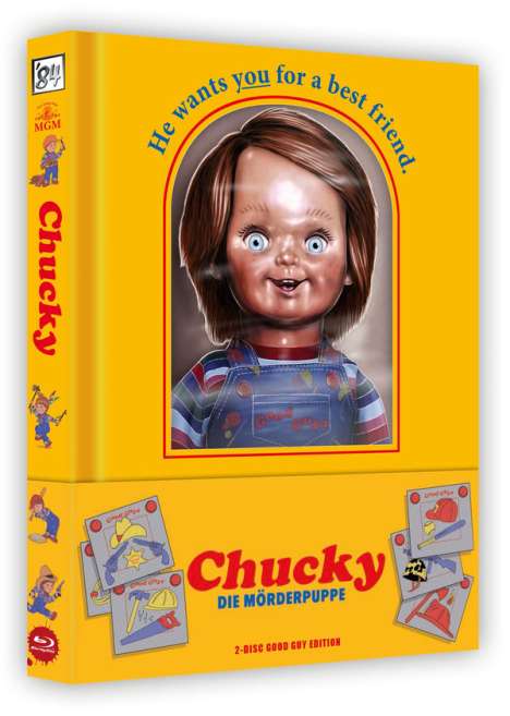 Chucky - Die Mörderpuppe (Good Guy Edition) (Blu-ray im wattierten Mediabook), 2 Blu-ray Discs