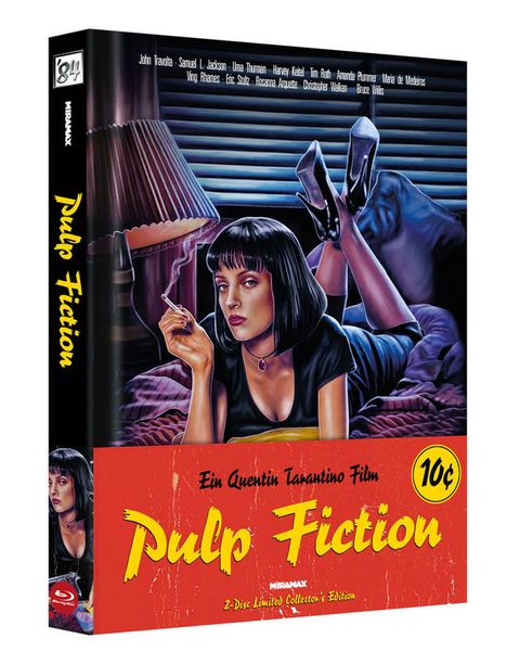 Pulp Fiction (Blu-ray &amp; DVD im wattierten Mediabook), 1 Blu-ray Disc und 1 DVD