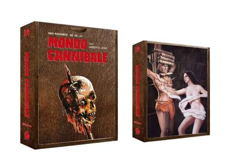 Mondo Cannibale (Jungle Wood Edition) (Blu-ray &amp; DVD in Holzbox), 2 Blu-ray Discs und 2 DVDs