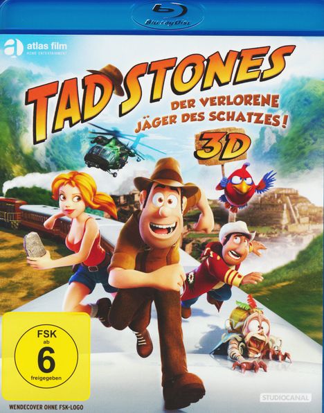 Tad Stones - Der verlorene Jäger des Schatzes (3D Blu-ray), Blu-ray Disc