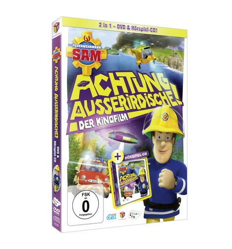 Feuerwehrmann Sam - Achtung Ausserirdische! (inkl. Hörspiel-CD), 1 DVD und 1 CD