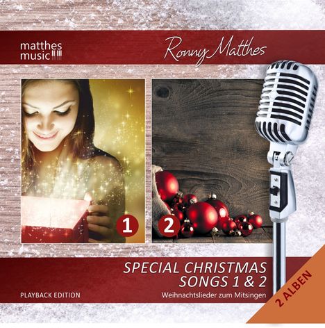 Ronny Matthes: Special Christmas Songs Vol. 1 &amp; 2: GEMA-freie Playback/Karaoke-Edition - Die schönsten Weihnachtslieder (inkl. Textbooklet / Lyrics zum Mitsingen), 2 CDs