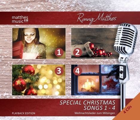 Ronny Matthes: Special Christmas Songs (1-4)-Playback/Karaoke, 4 CDs