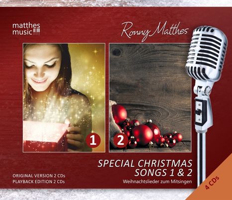 Ronny Matthes: Special Christmas Songs (Vol.1&2) mit Playback CDs, 4 CDs