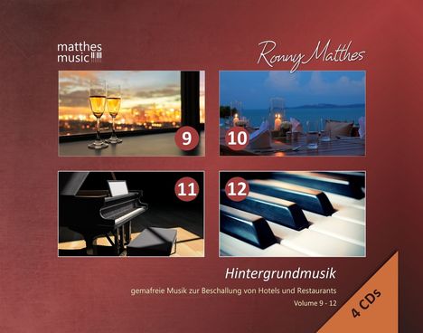 Ronny Matthes: Hintergrundmusik Vol.9 - 12 (GEMA-frei), 4 CDs