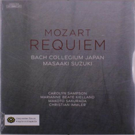 "MOZART REQUIEM, BACH COLLEGIUM JAPAN, MASAAKI SUZUKI, Carolyn Sampson, Marianne Beate Kielland, Makoto Sakurada, Christian Immler."