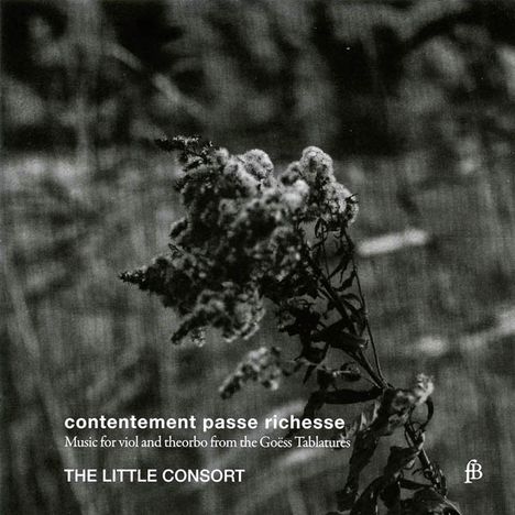 Contentement passe richesse - Music for Viola and Theorbo from the Goess Tablatures, CD