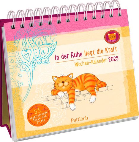 Wochenkalender 2025: Om-Katze: In der Ruhe liegt die Kraft, Kalender