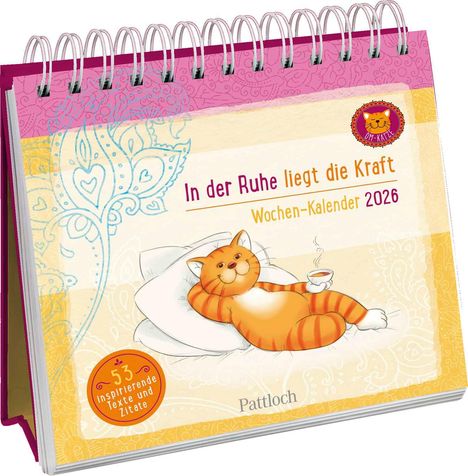 Wochenkalender 2026: Om-Katze: In der Ruhe liegt die Kraft, Kalender