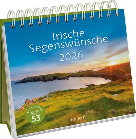 Postkartenkalender 2026: Irische Segenswünsche, Kalender