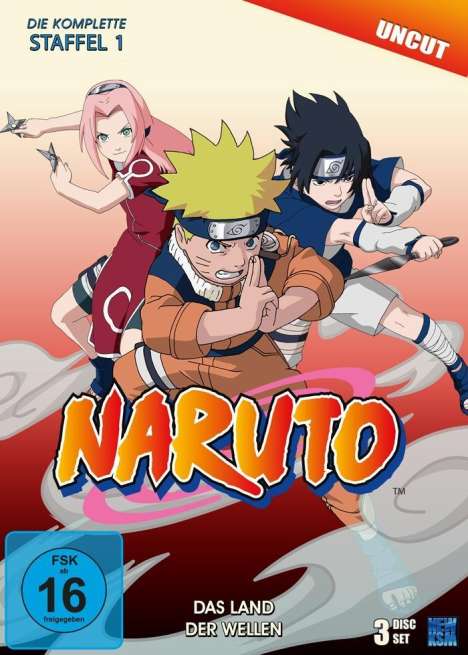Naruto Staffel 1, 3 DVDs