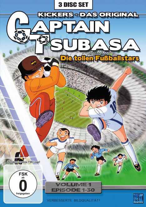 Captain Tsubasa Vol. 1, 3 DVDs