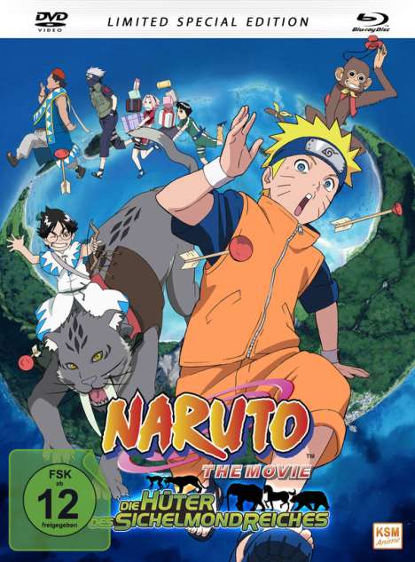 Naruto - The Movie: Die Hüter des Sichelmondreiches (Blu-ray &amp; DVD im Mediabook), 1 Blu-ray Disc und 1 DVD