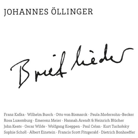 Johannes Öllinger: Brieflieder, CD