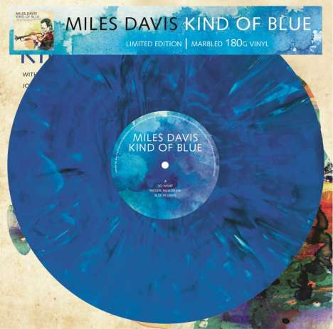 Miles Davis (1926-1991): Kind Of Blue (180g) (Limited Edition) (Blue Marbled Vinyl), LP