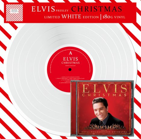 Elvis Presley (1935-1977): Christmas (180g) (Limited Edition) (White Vinyl), 1 LP und 1 CD
