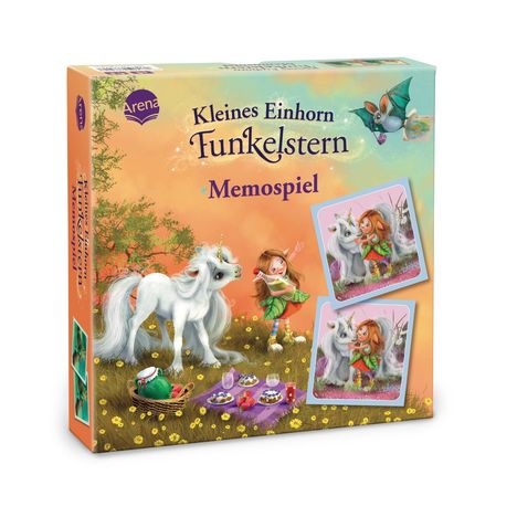 Mila Berg: Kleines Einhorn Funkelstern. Memospiel, Diverse