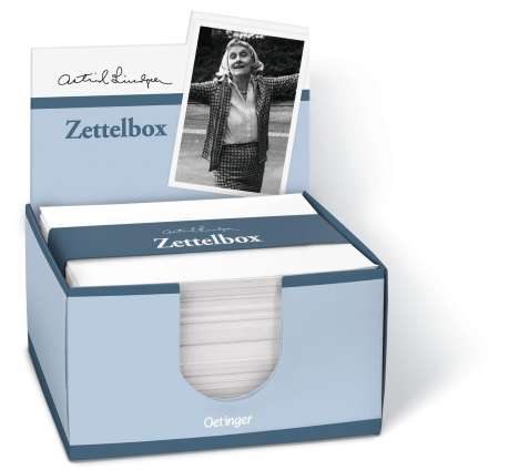 Astrid Lindgren: Astrid Lindgren Edition: Zettelbox inkl. 500 Papierblättern, 10 x 10 cm, Buch