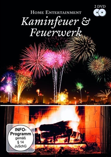 Kaminfeuer &amp; Feuerwerk, 2 DVDs