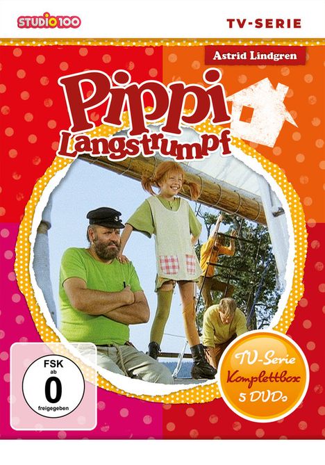 Pippi Langstrumpf (Komplette TV-Serie), 5 DVDs